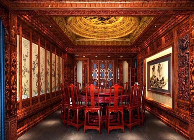中式的餐飲裝修中國(guó)風(fēng)
